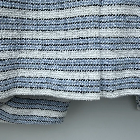 J. Jill Classic Blue and White Striped Double Breasted Blazer Size petite XS - Picture 12 of 14